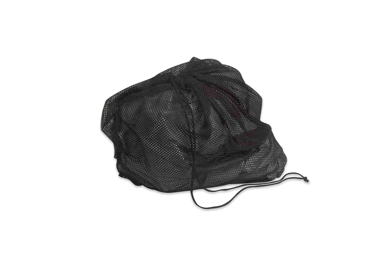 Black mesh boat cover storage bag with draw cord