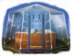 Above-ground pool dome for soft-side pools