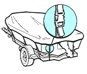 Buckle diagram for boat cover tie downs