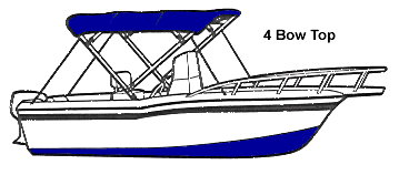 Four bow bimini tops