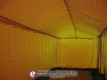 Netted end of the batting lane inside the pitching dome