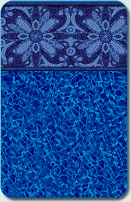 Agra Brilliant Blue inground liner pattern