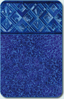 Diamond Deco Brilliant Blue inground liner pattern