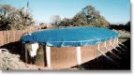 Above-ground pool with Ameri-Bubble pool cover