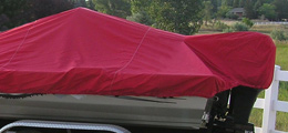 Outboard engine covers as part of the boat cover