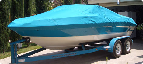 Semi Custom Boat Cover in 100% Marine Polyester