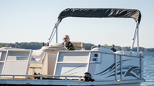 Matching storage boot for 1.25 inch square tube pontoon bimini top