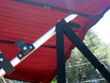 Ski Flag Tender - lowered and supported by strap webbing