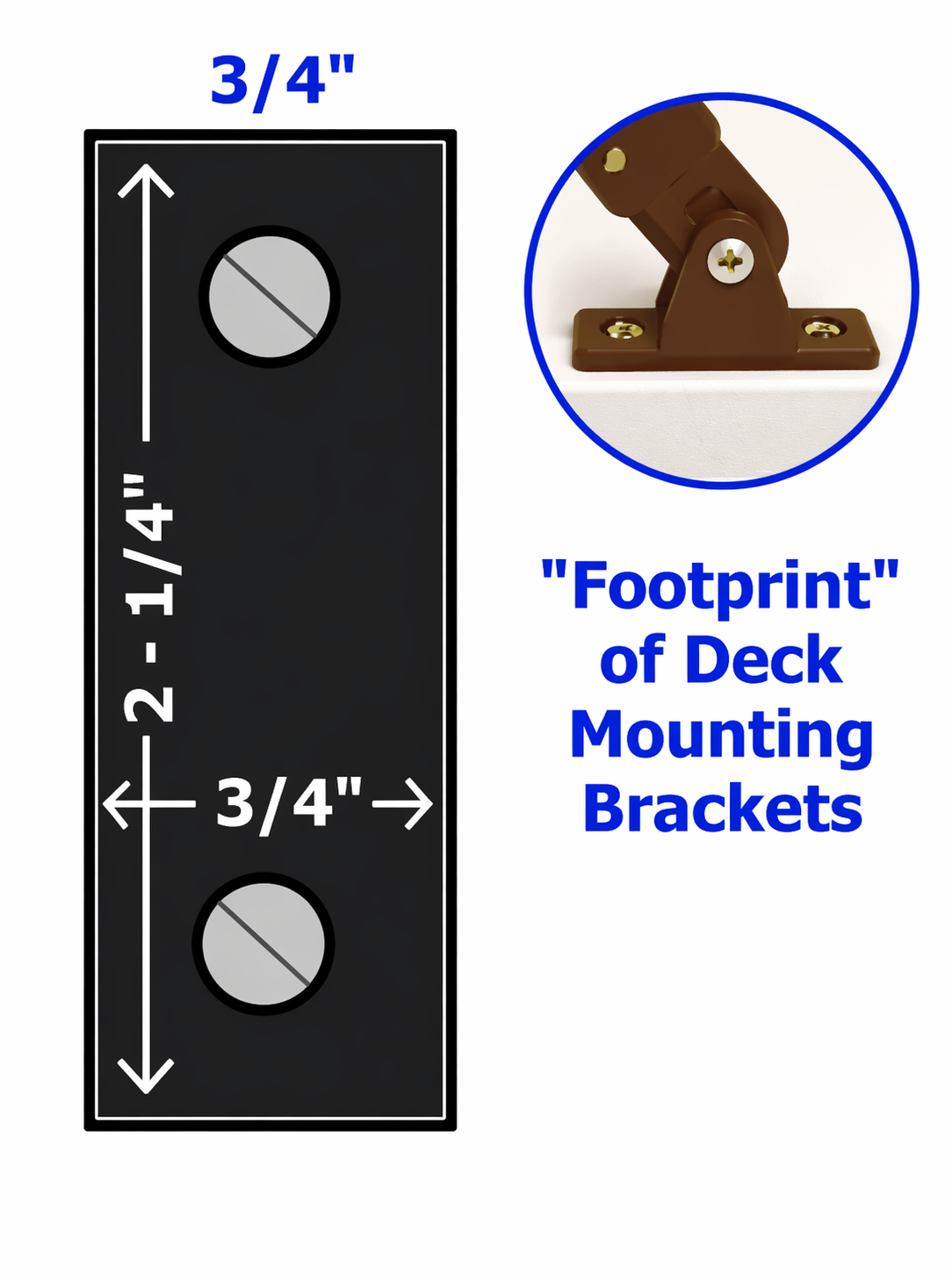 bimini top mounting bracket for boat deck