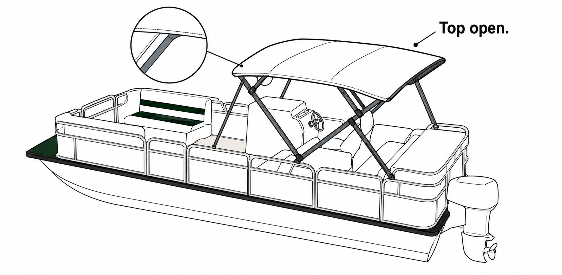 Pontoon Bimini Top