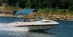 3 Bow Persian Green Sunbrella Bimini Top - While Running