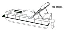 Pontoon Bimini Top in the Closed Position