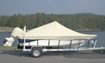 Semi Custom Fit Beige Boat Cover