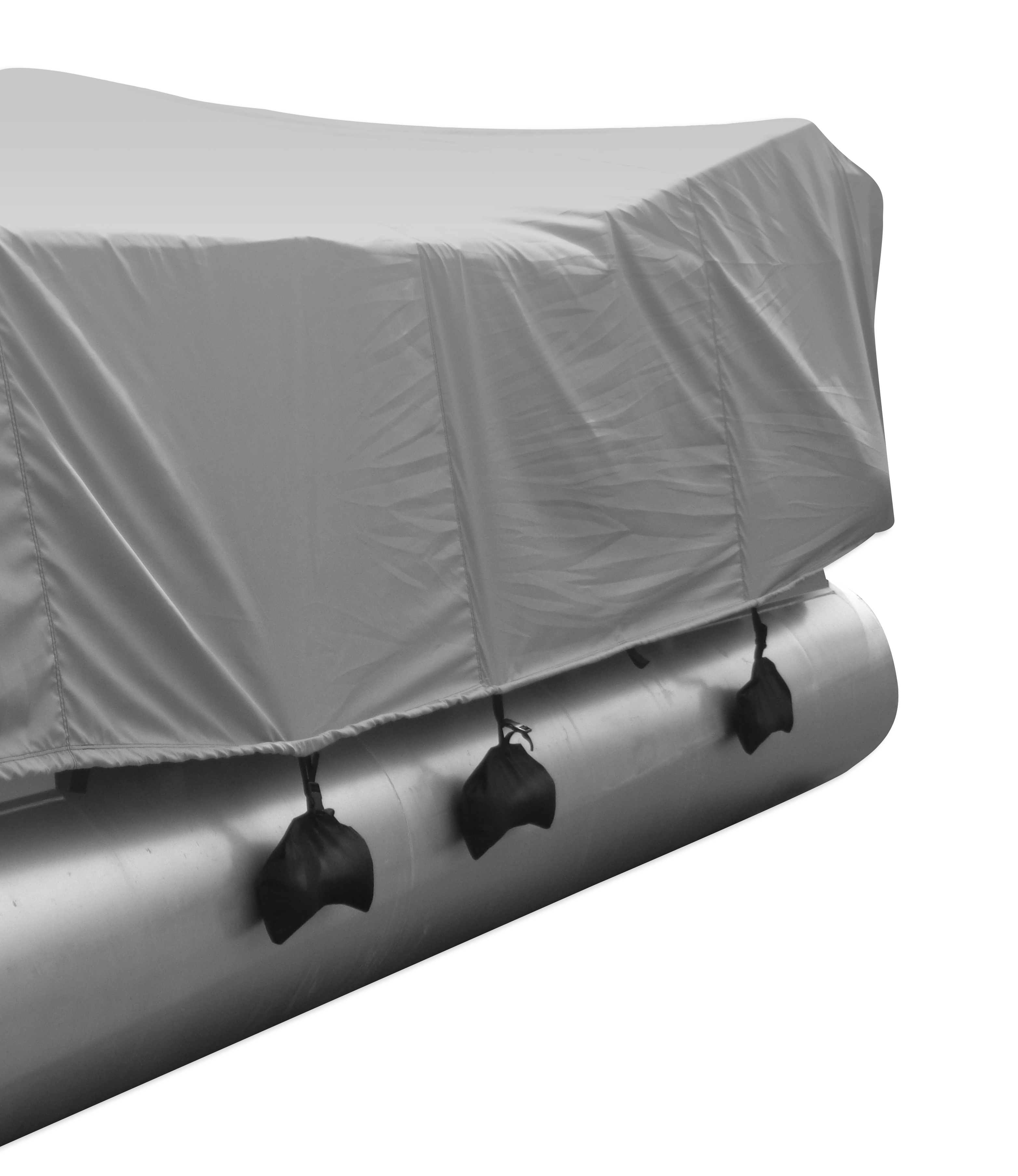 Mooring sandbag kit on boat cover