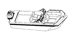 Tri-Hull Runabout with windshields and bow rails