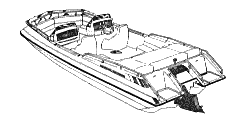Deck boat with low rails