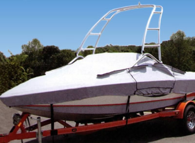 Boat cover price quote for a boat with ski or wakeboard tower