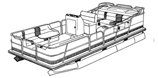 Pontoon Boat with Bimini