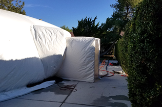 Construction Dome - Outside view of airlock entry.