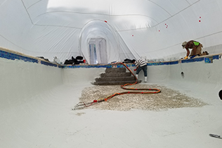 Construction Dome - Inside view work in progress