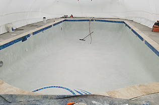 Construction Dome - Inside view plaster drying