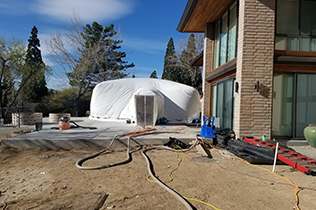 Construction Dome - View from the front.