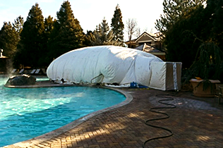 Construction Dome - View from the side.