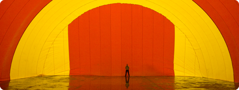 Inside fully inflated Sport Dome