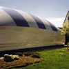 Blue and White Ameri-Dome - House side