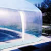 Aqua pool dome - Exterior view of dome entry