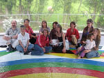 Group photo inside the play dome. More satisfied customers from the UK.