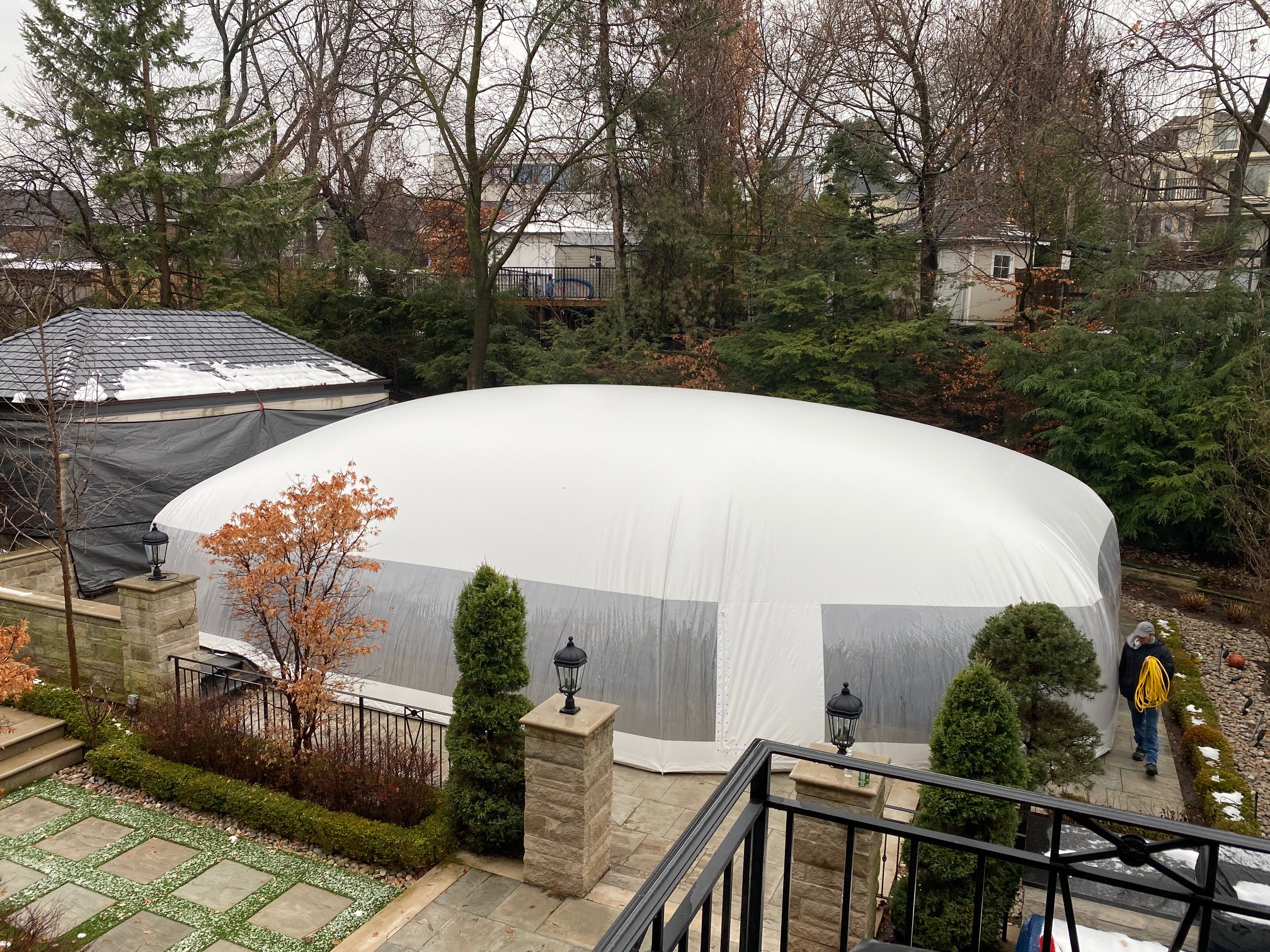 White Ameri-Dome installed within a residential property