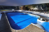 white residential pool dome interior view