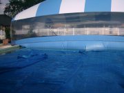 Side view of the small dome before the cable system