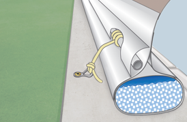 Water-ballast anchor insert connected to an existing brass anchor