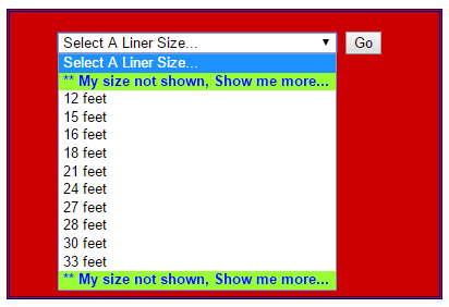 select a liner size