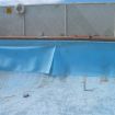 Pool ready for installation of wallfoam on sides and floor of pool. One quarter of inch thick, used for protection of liner.