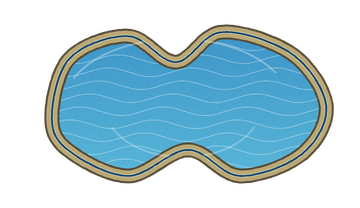 Free-form inground pool shape diagram