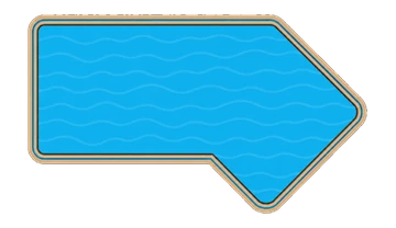 Lazy L dogleg and boomerang inground pool shape diagram