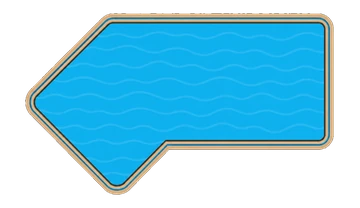 Lazy L dogleg and boomerang left inground pool shape diagram