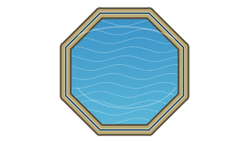 Octagon inground pool shape diagram