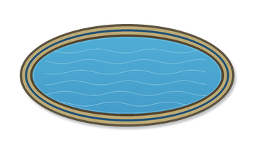 Oval inground pool shape diagram