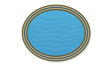 Round inground pool shape diagram