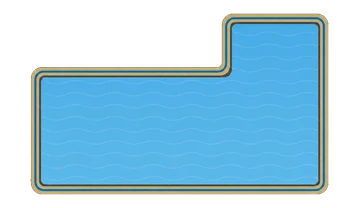 True L right inground pool shape diagram