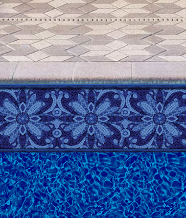 Agra Bahama Brilliant Blue Liner in Inground Pool