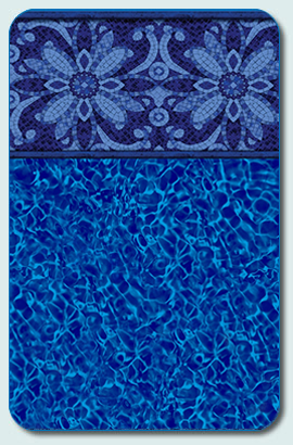 Agra Bahama Brilliant Blue Liner Pattern