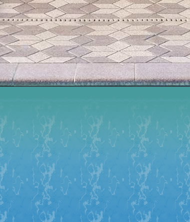 Inground Pool Liners - Vinyl Liner Pattern - Solid Aqua