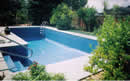 L shaped pool ready for water