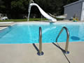 Swimming pool ladder and liner