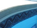 Close up of pool liner track